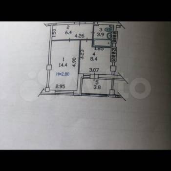 Продается 1-комнатная квартира, 38 м²