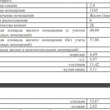 Продается 2-х комнатная квартира, 40,7 м²