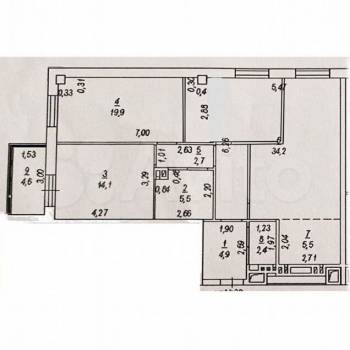 Продается Многокомнатная квартира, 92 м²