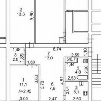 Продается 3-х комнатная квартира, 58 м²