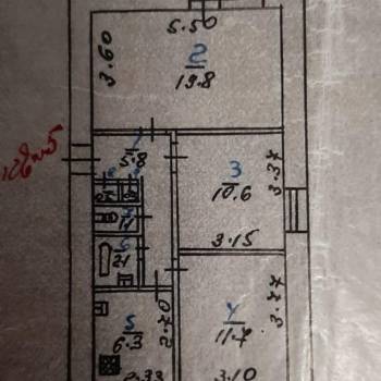 Продается 3-х комнатная квартира, 58,2 м²