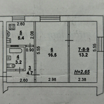 Продается 2-х комнатная квартира, 43 м²