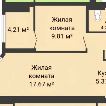 Продается 2-х комнатная квартира, 40,9 м²