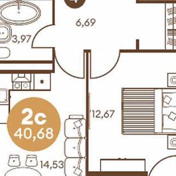 Продается 1-комнатная квартира, 37,9 м²
