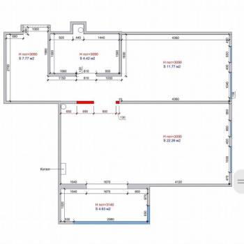 Продается 1-комнатная квартира, 46 м²
