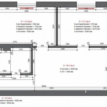 Продается 1-комнатная квартира, 56,7 м²