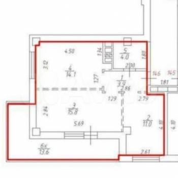 Продается 1-комнатная квартира, 63 м²