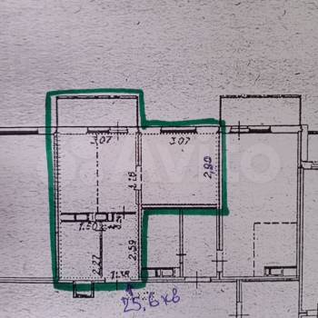 Продается 1-комнатная квартира, 25,6 м²