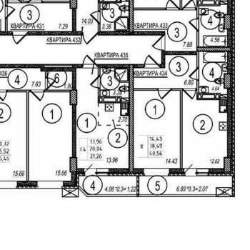 Продается 1-комнатная квартира, 40,6 м²