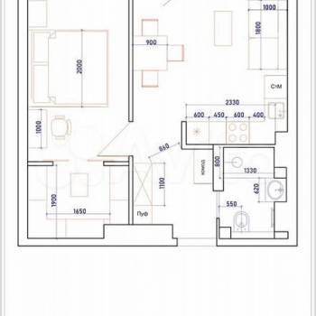 Продается 2-х комнатная квартира, 42 м²