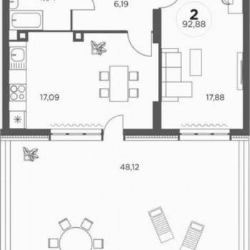 Сдается 2-х комнатная квартира, 47 м²