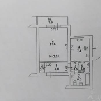 Сдается 1-комнатная квартира, 40 м²