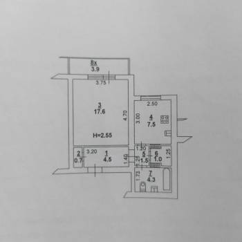Сдается 1-комнатная квартира, 40 м²