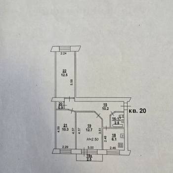 Продается 3-х комнатная квартира, 55,2 м²