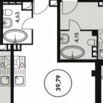 Продается 1-комнатная квартира, 39,8 м²