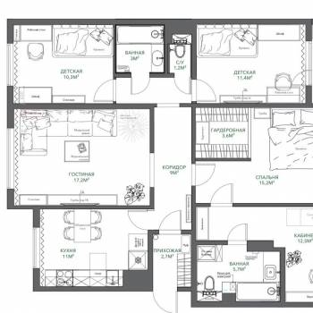 Продается Многокомнатная квартира, 110 м²