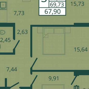 Продается 3-х комнатная квартира, 68 м²