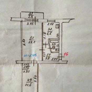 Продается 2-х комнатная квартира, 42,6 м²