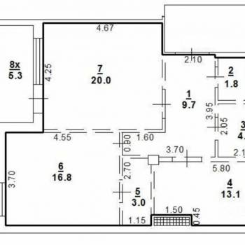 Продается 3-х комнатная квартира, 75 м²