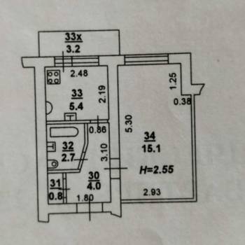 Продается 1-комнатная квартира, 28 м²