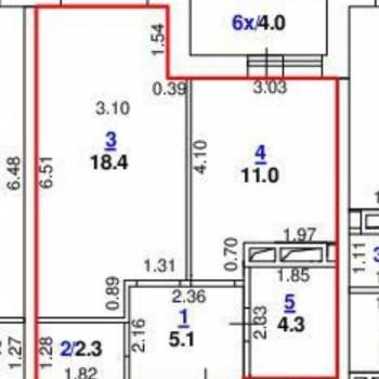 Продается 2-х комнатная квартира, 45 м²