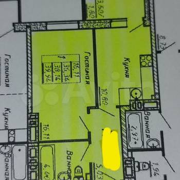 Продается 1-комнатная квартира, 39,9 м²