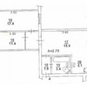 Продается 3-х комнатная квартира, 49,5 м²