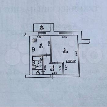 Продается 1-комнатная квартира, 37 м²