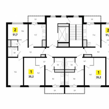Продается 1-комнатная квартира, 35,2 м²