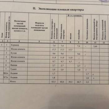 Продается 3-х комнатная квартира, 63,5 м²