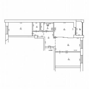 Продается 3-х комнатная квартира, 75,9 м²
