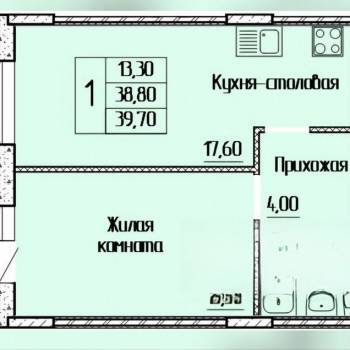 Сдается 2-х комнатная квартира, 38,3 м²