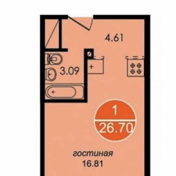 Сдается 1-комнатная квартира, 25 м²