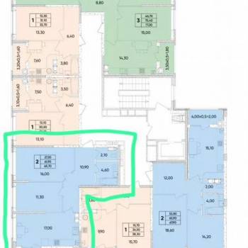 Продается 2-х комнатная квартира, 62,9 м²
