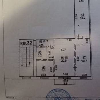 Сдается Многокомнатная квартира, 56,3 м²