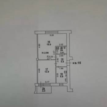 Продается 2-х комнатная квартира, 46,8 м²