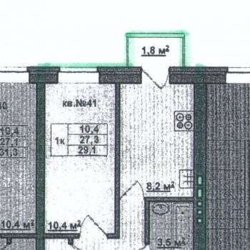Сдается 1-комнатная квартира, 30 м²