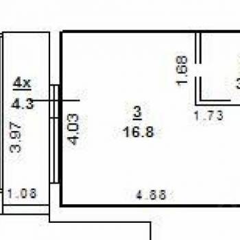 Продается 1-комнатная квартира, 24 м²