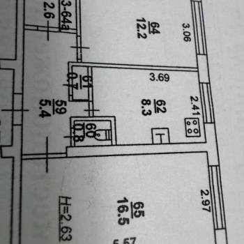 Продается 2-х комнатная квартира, 46,6 м²