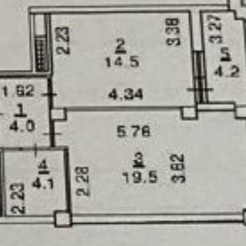 Продается 1-комнатная квартира, 42,1 м²