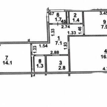Продается 2-х комнатная квартира, 51 м²