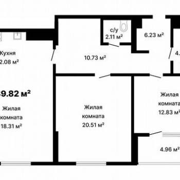 Продается 3-х комнатная квартира, 101,1 м²