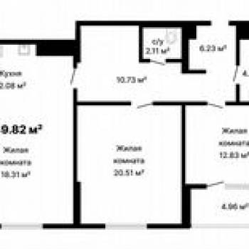 Продается 3-х комнатная квартира, 60 м²