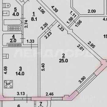 Продается 1-комнатная квартира, 52,9 м²