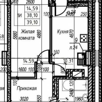 Сдается 1-комнатная квартира, 40 м²