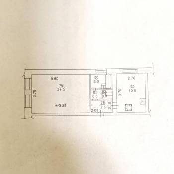 Продается 1-комнатная квартира, 38 м²