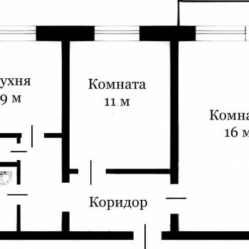 Сдается 1-комнатная квартира, 49 м²