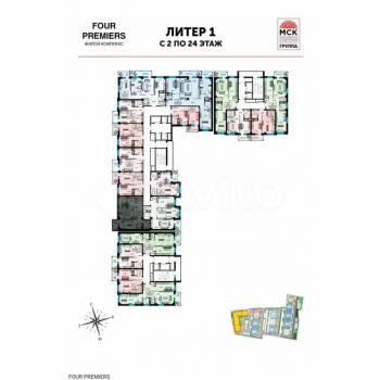 Продается 2-х комнатная квартира, 57,9 м²