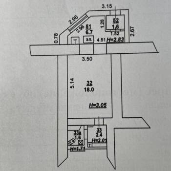 Продается 1-комнатная квартира, 30,3 м²