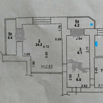 Продается 2-х комнатная квартира, 61 м²